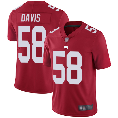 Men New York Giants #58 Tae Davis Red Limited Red Inverted Legend Football NFL Jersey->new york giants->NFL Jersey